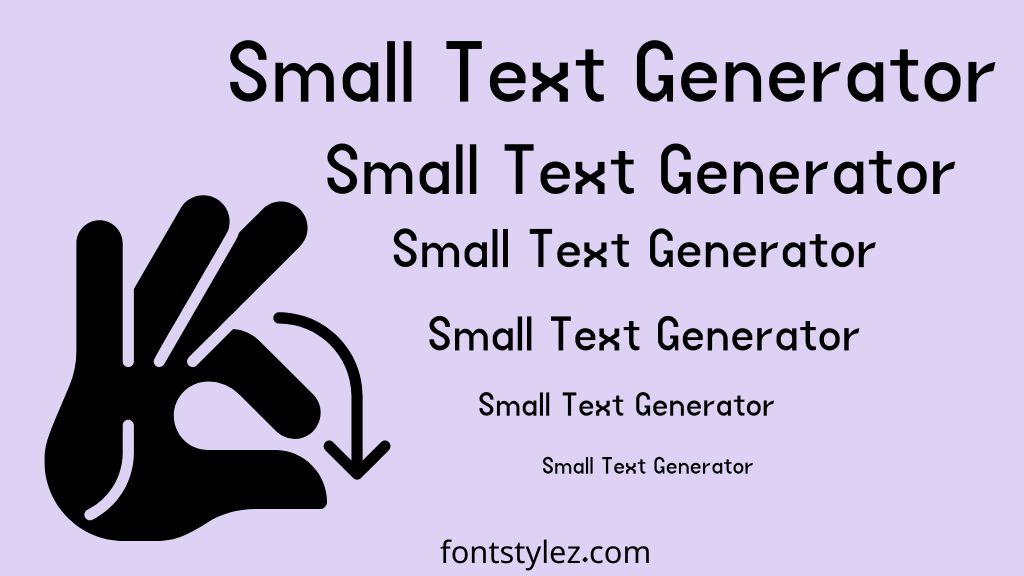 Small Text Generator, Tiny Text generator, Mini Text Generator, Small Caps